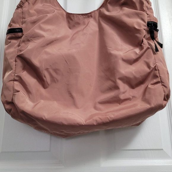 Indigo work to weekend duffle / tote bag, nylon, Mauve pink - Picture 5 of 9